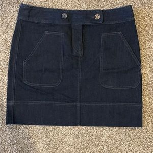 Ann Taylor Loft jean pocketed skirt